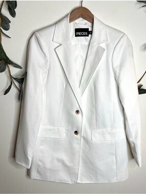 Pieces White Blazer
